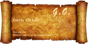 Gern Ottó névjegykártya